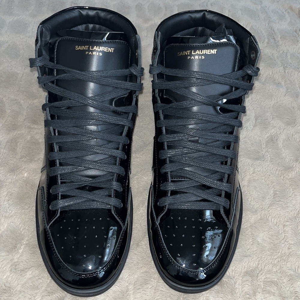 Saint Laurent Varnish Hi-Top Trainers